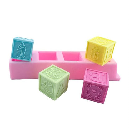 Silikonowa forma Cztery kostki 3D