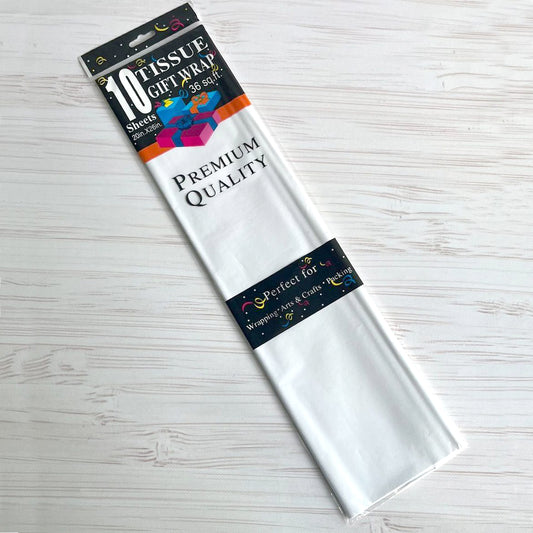 Bibuła dekoracyjna 50×65 cm (10 arkuszy) – biała