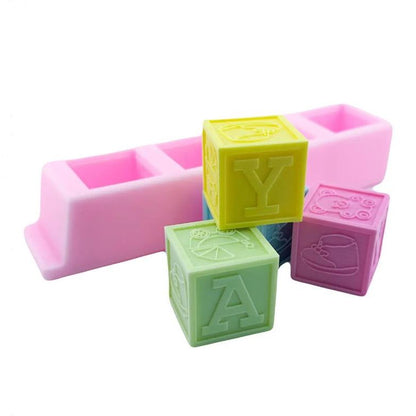 Silikonowa forma Cztery kostki 3D