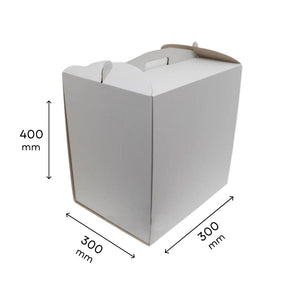 Pudełko na tort karton BIAŁE bez okienka 30×30×40 cm – 5 szt.