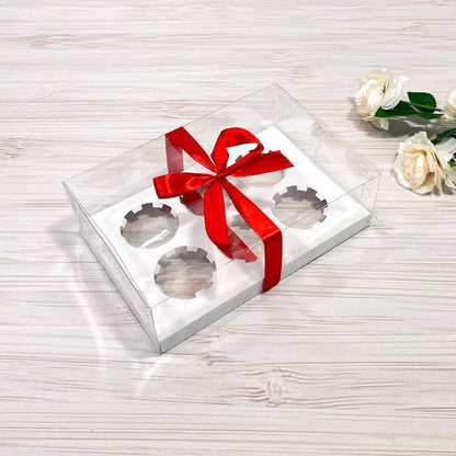 Przezroczyste pudełko 6 babeczek