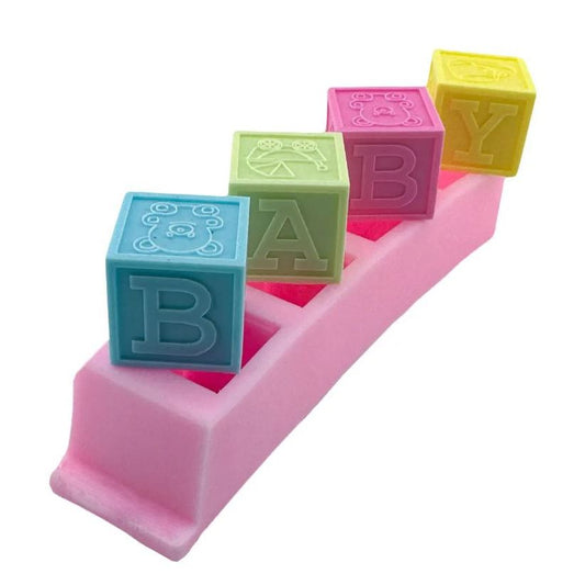 Silikonowa forma Cztery kostki 3D