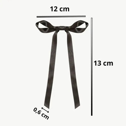 Kokardki na tort – czarne, satynowe (5 sztuk)
