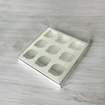 Przezroczyste pudełko na 9 babeczek