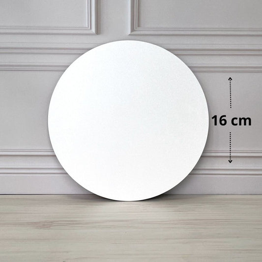 Podkłady pod tort, Białe, Ø16 cm, 3 mm, MDF – zestaw 5 sztuk