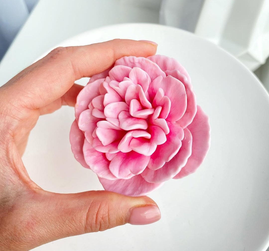 Forma silikonowa Piwonia 5 (duża) 3D