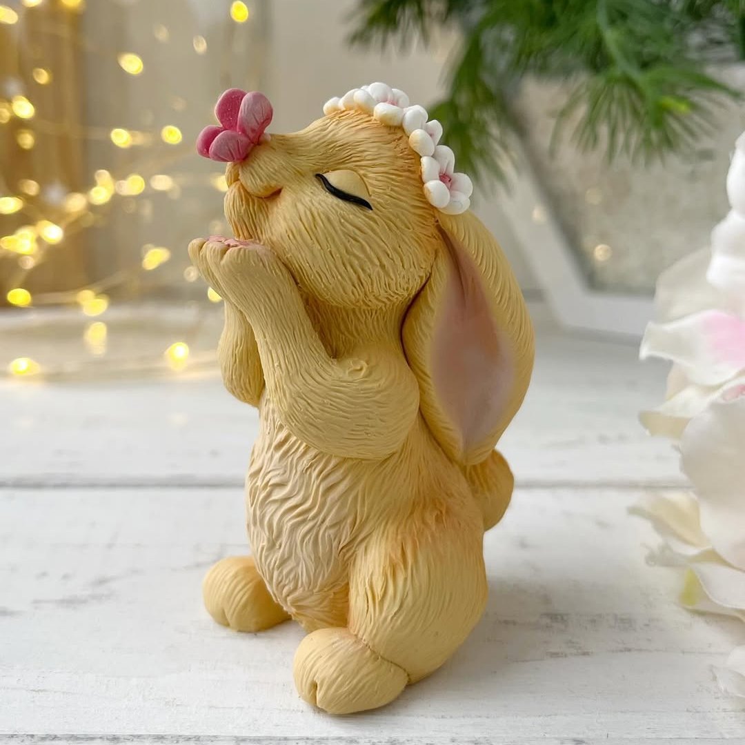 Silikonowa forma Zając z motylem 3D