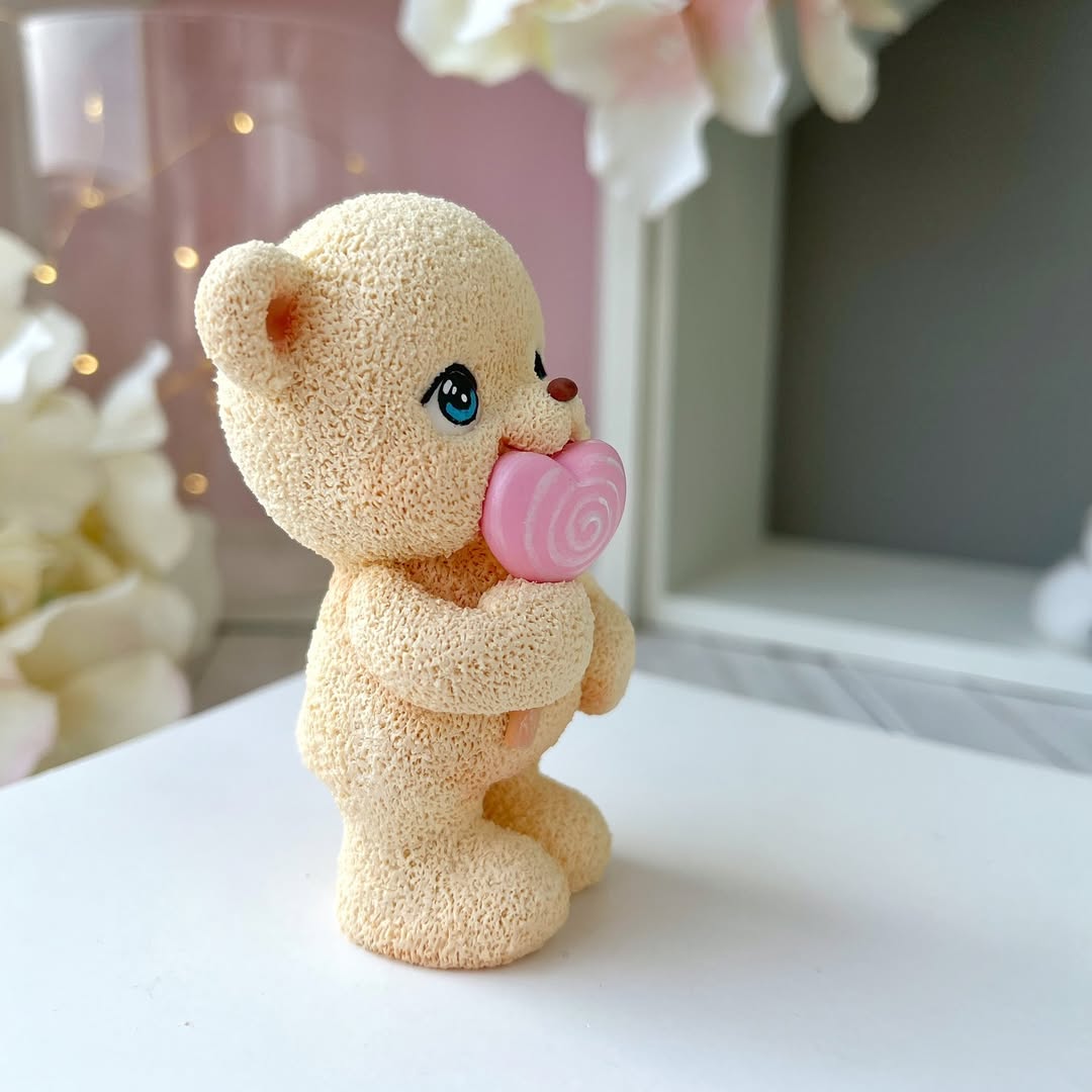 Forma silikonowa Miś z lizakiem 3D