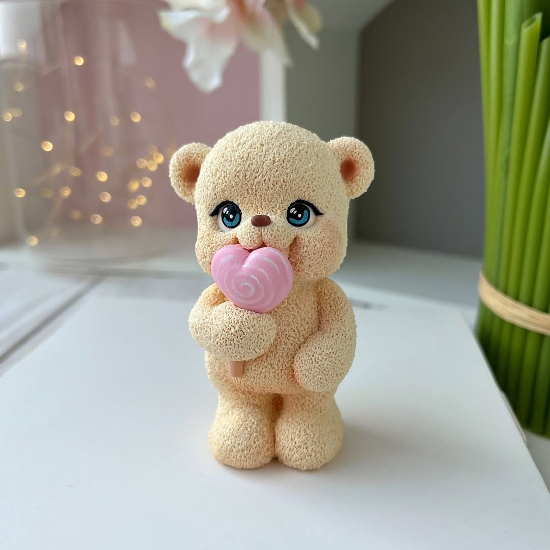 Forma silikonowa Miś z lizakiem 3D