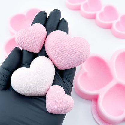 Forma silikonowa Dziergane serca