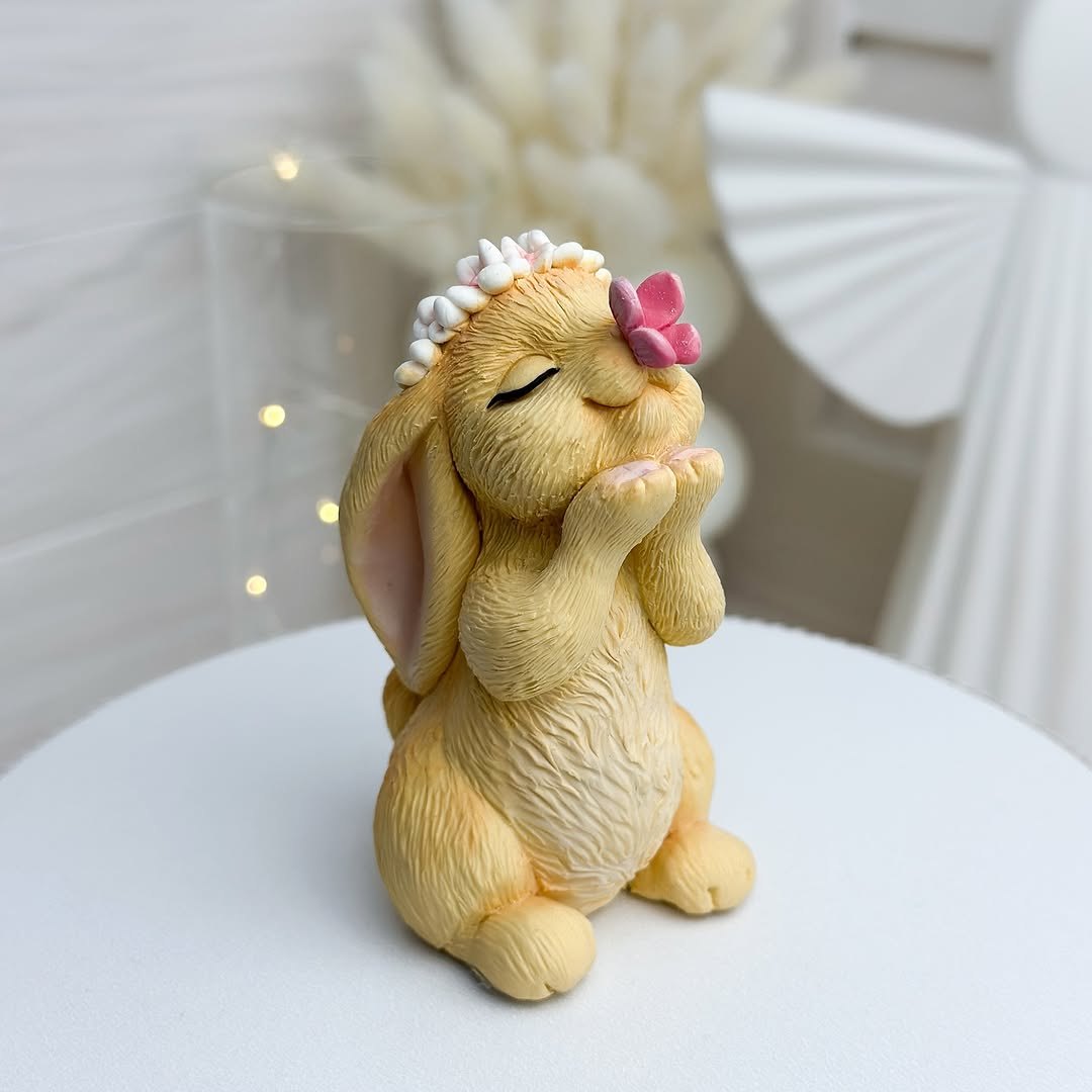 Silikonowa forma Zając z motylem 3D