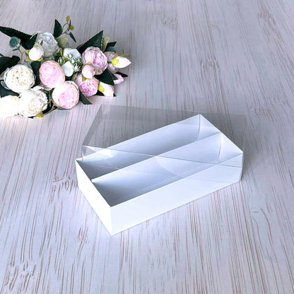 Przezroczyste pudełko na makaroniki 220×110×55 mm/PET