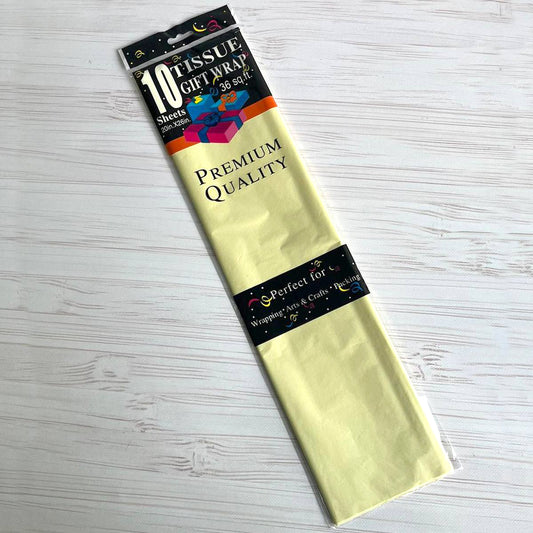 Bibuła dekoracyjna 50×65 cm (10 arkuszy) – waniliowa