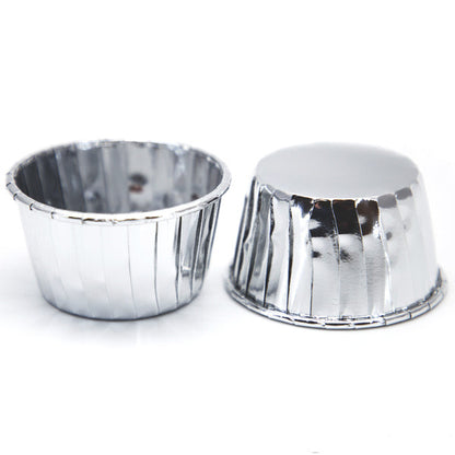 Papilotki do muffin / babeczek – 25 sztuk – Srebrne