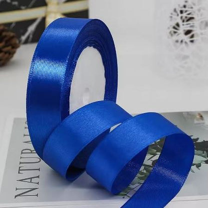 Wstążka satynowa 2 cm Niebieski, rolka 33 m