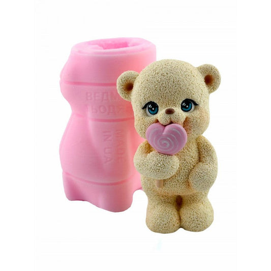 Forma silikonowa Miś z lizakiem 3D