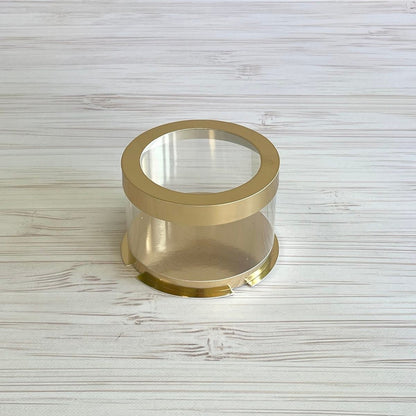 Przezroczyste okrągłe pudełko na tort 12x8 cm